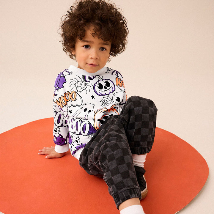 Jungen Sweatshirt mit fröhlichem Halloween-Motiv Drune