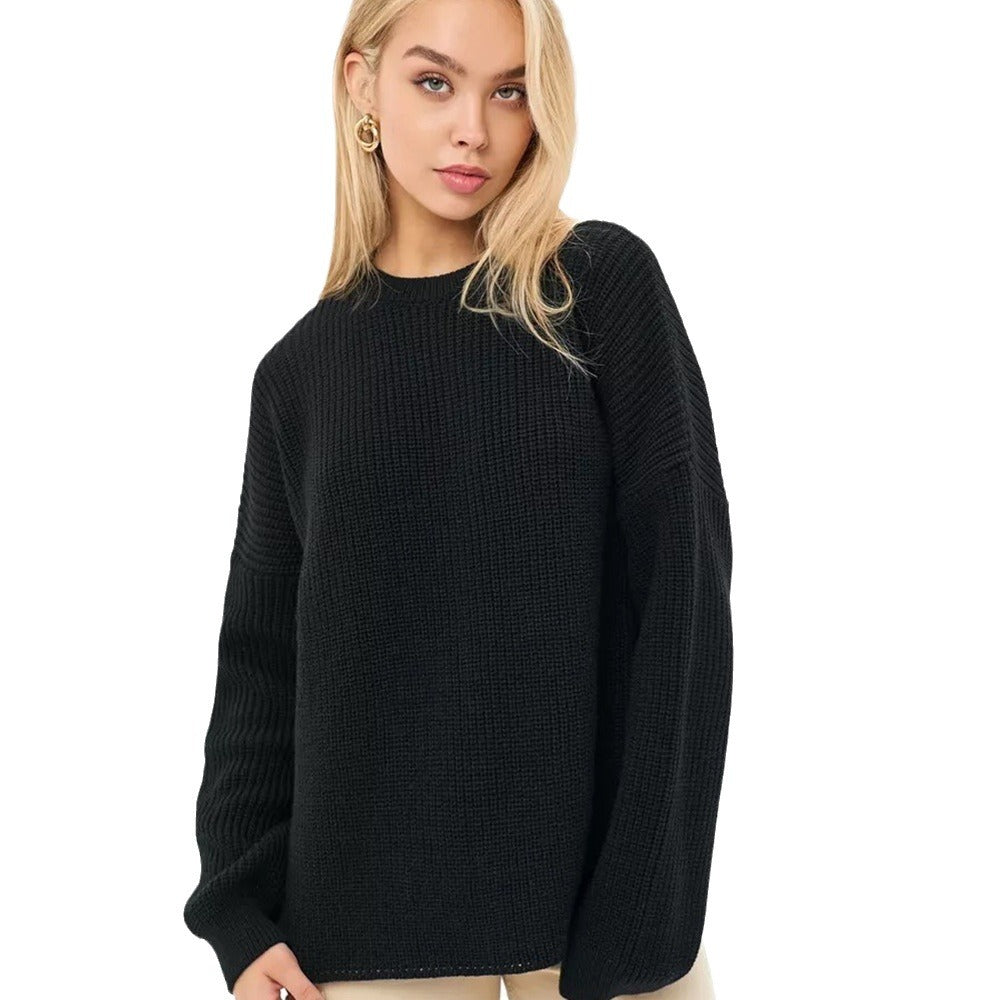 Damen Grobstrickpullover Drune