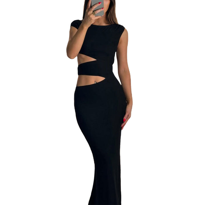 Damen Figurbetontes Maxikleid mit asymmetrischem Cut-Out-Design Drune