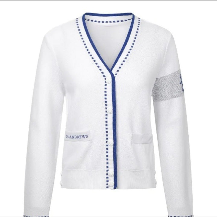 Damen modische Strickjacke mit strukturiertem Design und Taschen Drune