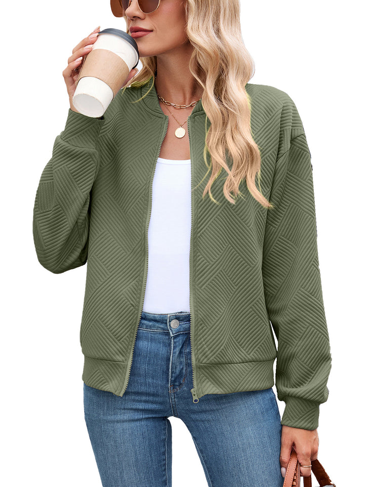 Damen Sportliche Bomberjacke mit strukturiertem Design Drune
