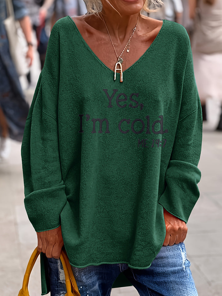 Damen Gemütlicher Oversized Pullover Drune