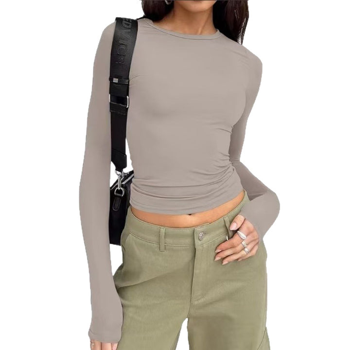 Damen Langarmshirt mit figurbetontem Schnitt Drune