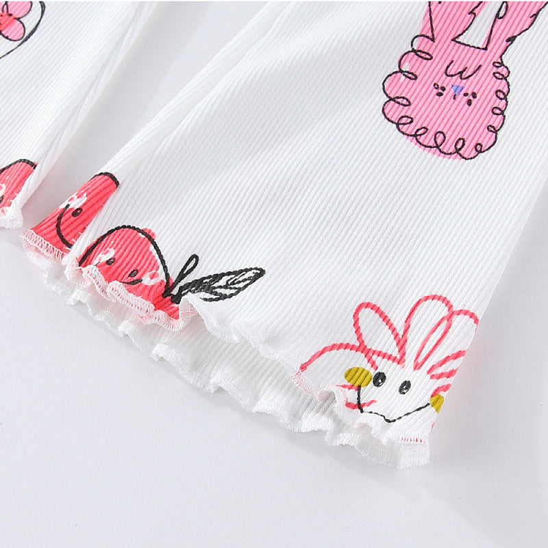 Mädchen Leggings mit buntem, verspieltem Motiv Drune