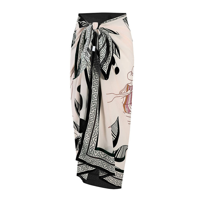 Damen Badeanzug mit elegantem Wickelrock Drune