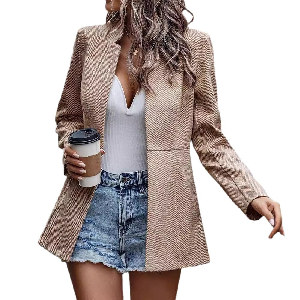 Damen Modischer Blazer mit strukturiertem Design und elegantem Schnitt Drune