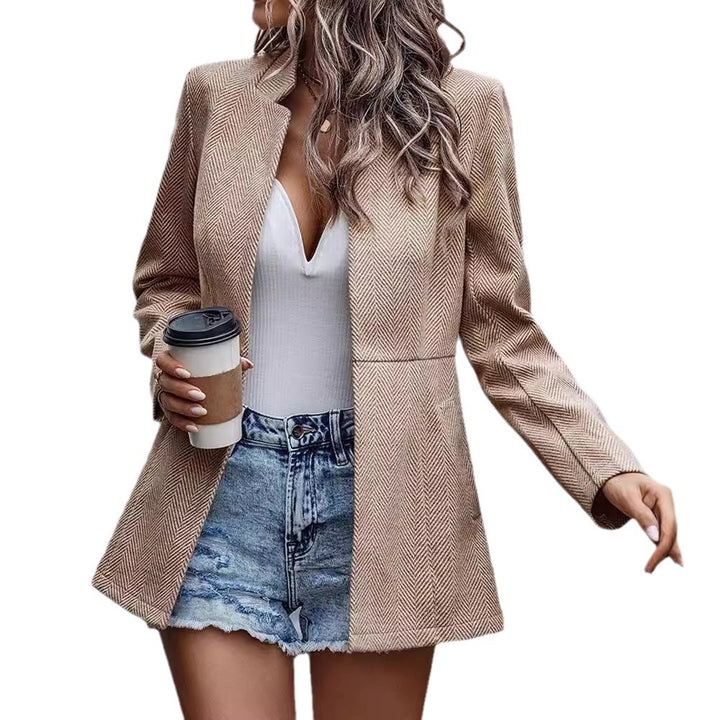 Damen Modischer Blazer mit strukturiertem Design und elegantem Schnitt Drune
