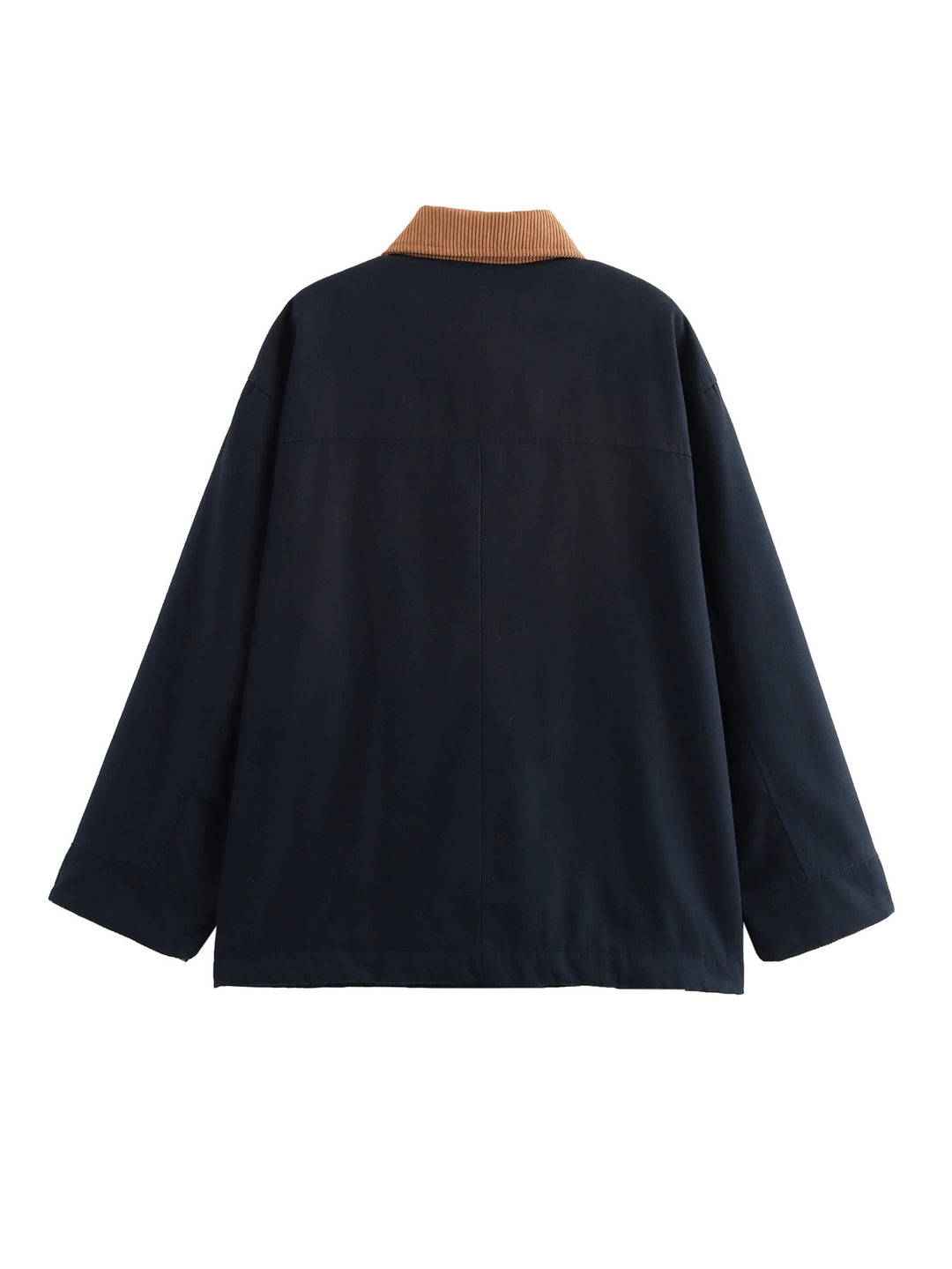 Damen lässige Übergangsjacke mit cordartigem Kragen und praktischen Taschen Drune
