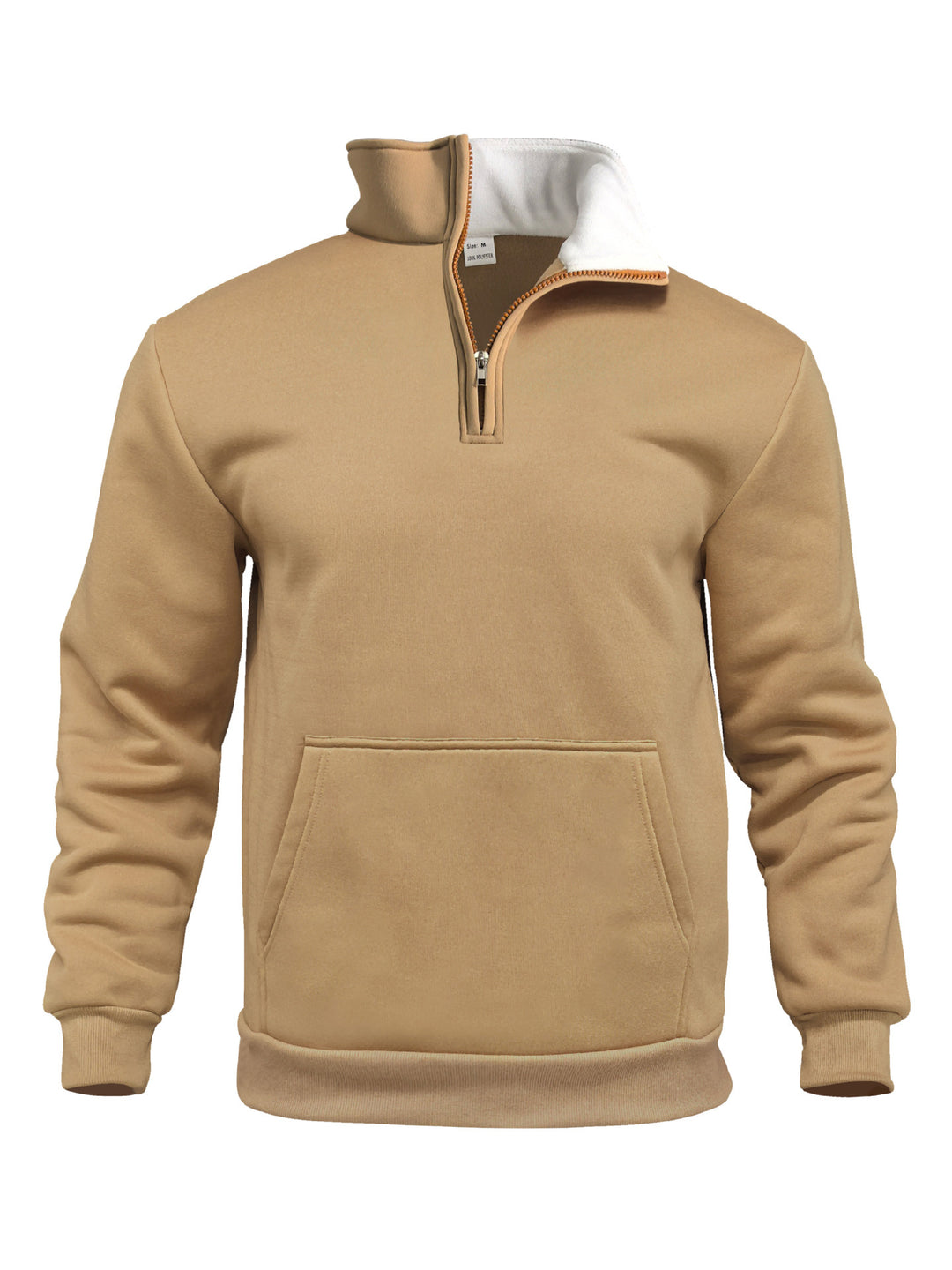 Herren sportlicher Kapuzenpullover mit halbem Reißverschluss und praktischer Kängurutasche Drune