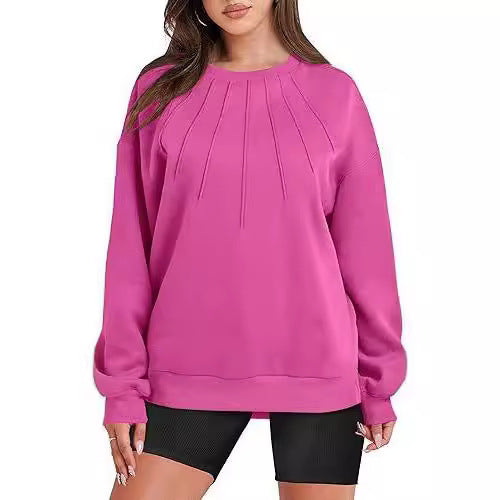 Damen Oversize Sweatshirt mit strukturiertem Design Drune
