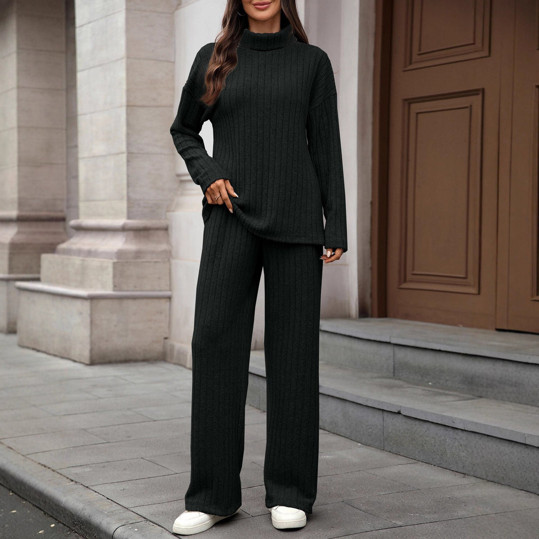 Damen Grobstrick Pullover und Hose Set Drune