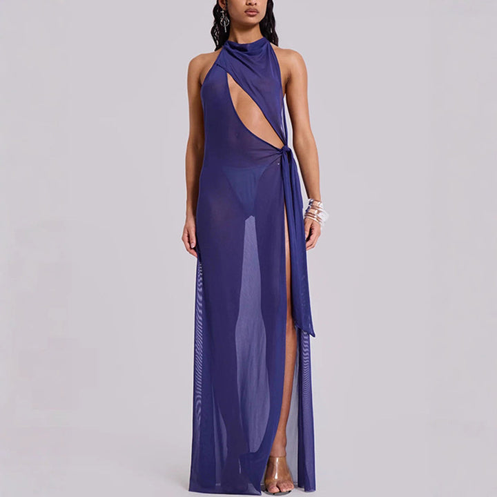 Damen Elegantes Cut-Out Maxikleid Drune