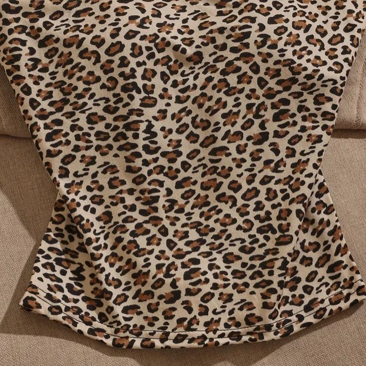 Damen Leichtes Oberteil mit Leopardenmuster Drune