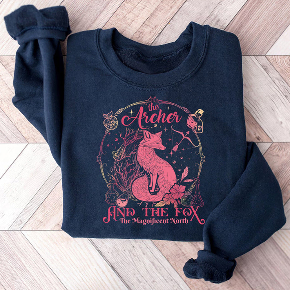 Damen Sweatshirt mit kreativem Tiermotiv und inspirierendem Druck Drune
