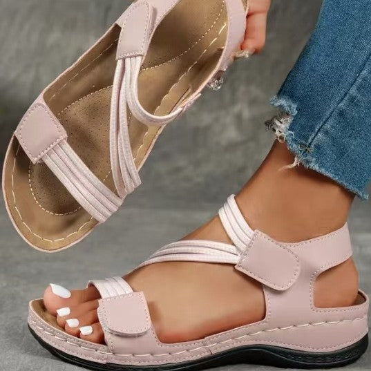 Damen orthopädische Sommer-Sandalen mit verstellbarem Riemendesign und komfortablem Fußbett Drune