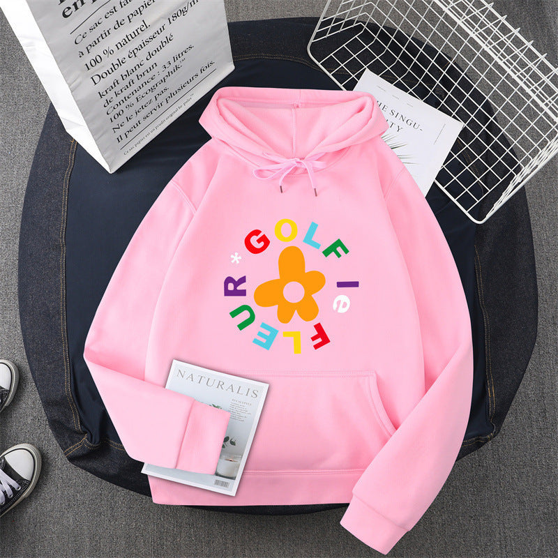 Damen Kapuzenpullover mit kreativem Blumen-Grafikdesign und bequemer Passform Drune