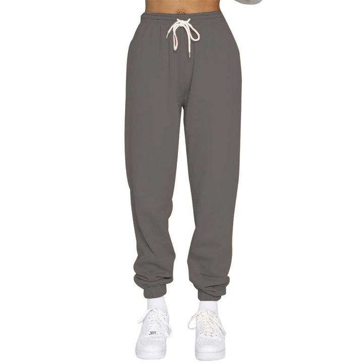 Damen Komfortable Jogginghose mit verstellbarem Bund und elastischen Bündchen Drune