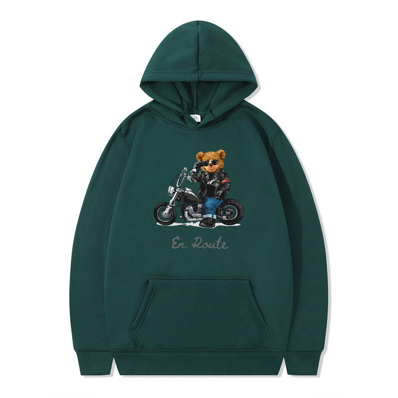 Damen Kapuzenpullover mit einzigartigem Bärenmotiv und lässiger Passform Drune