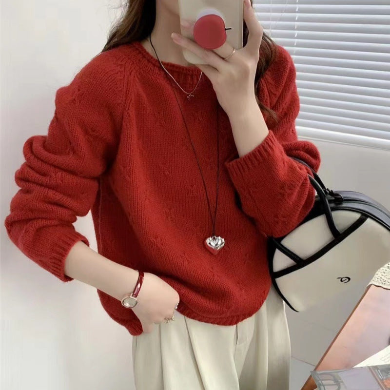 Damen Kuscheliger Strickpullover mit strukturiertem Muster Drune