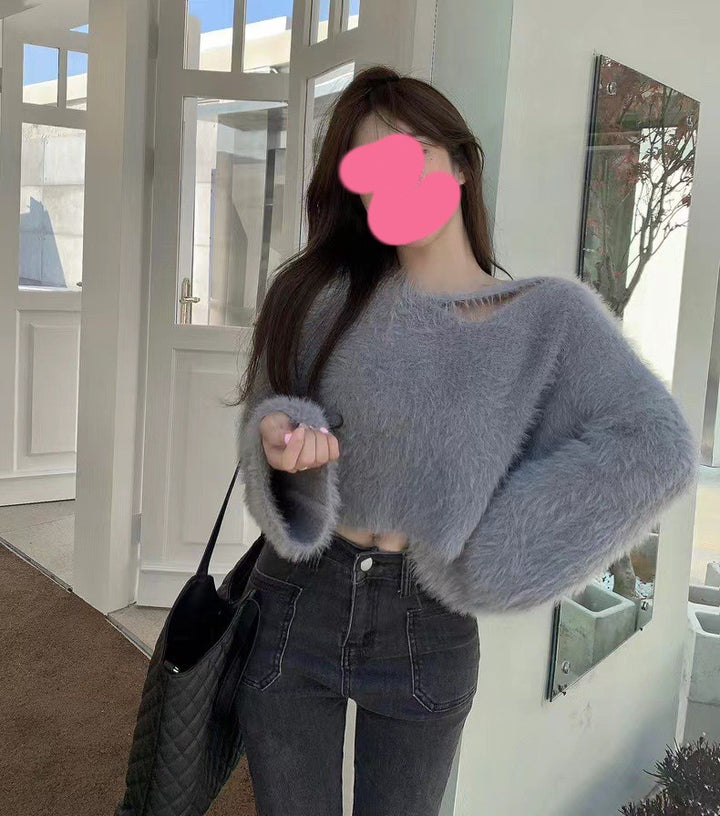 Damen kuscheliger Pullover mit weichem Material und lässigem Schnitt Drune