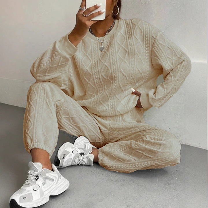 Damen Strickset mit Kabelmuster Drune