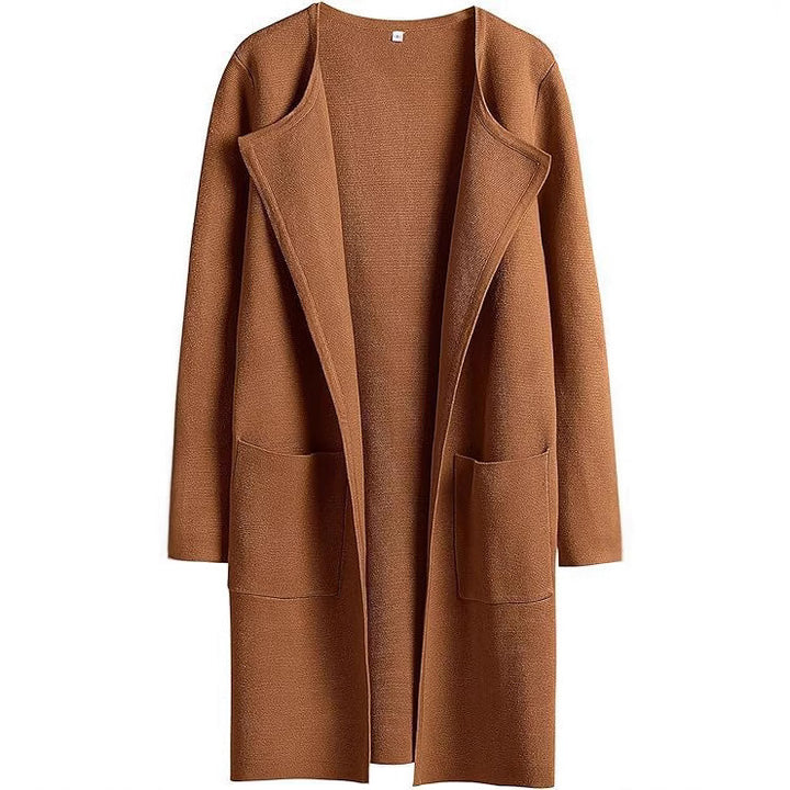 Damen Strickmantel mit lässigem Schnitt und praktischen Taschen Drune