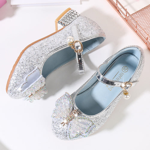 Mädchen Ballerina Schuhe mit Glitzer und schimmernden Applikationen Drune