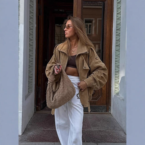 Damen lässige Wildlederjacke Drune