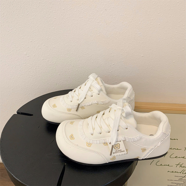 Damen Sneakers mit niedlichem Bärenmotiv und komfortabler Sohle Drune