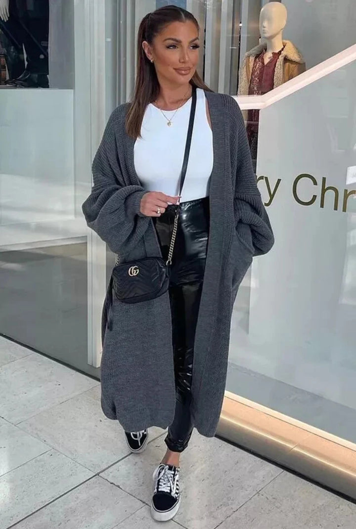 Damen Grobstrickcardigan im lässigen Oversized-Stil mit praktischen Taschen Drune