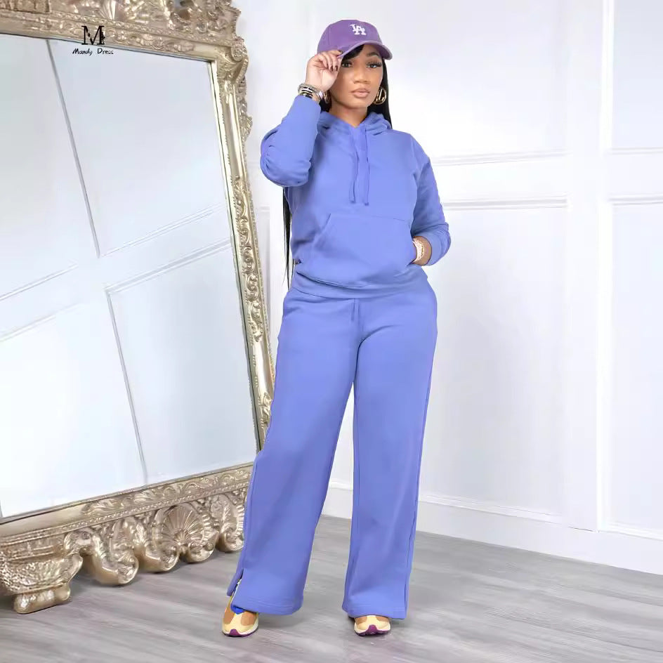 Damen entspannter Hooded Sweatsuit Drune