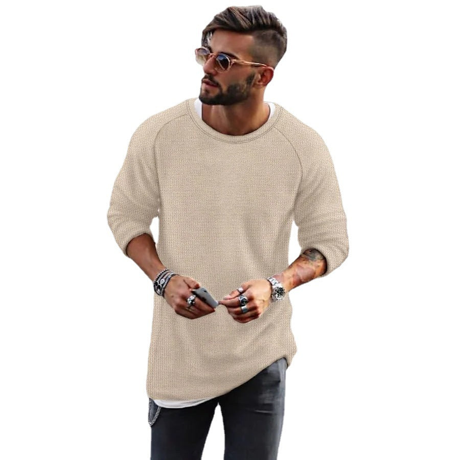 Herren lässiger Pullover mit innovativem Strickmuster Drune