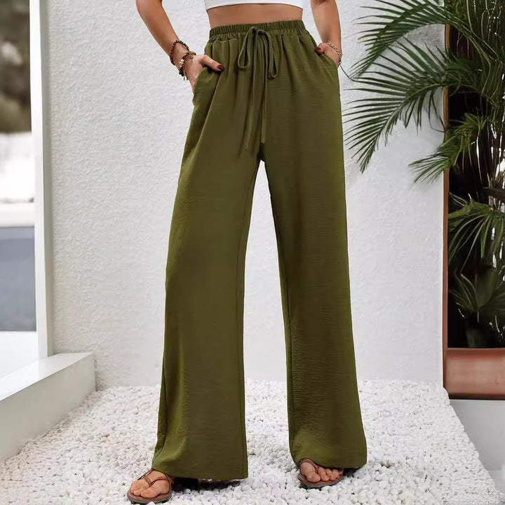 Damen Weite Sommerhose mit elastischem Bund und praktischen Seitentaschen Drune