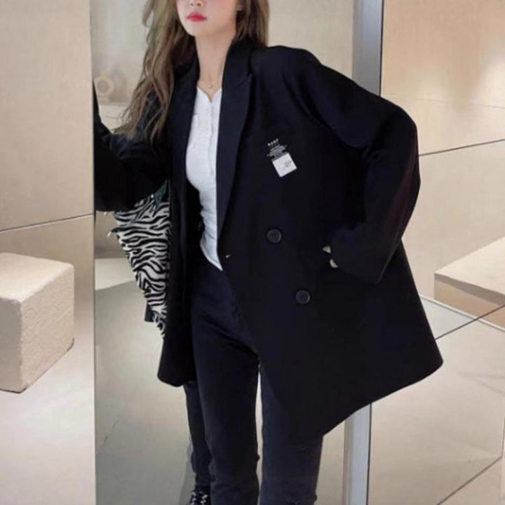 Damen Oversized Blazer mit strukturiertem Stoff Drune