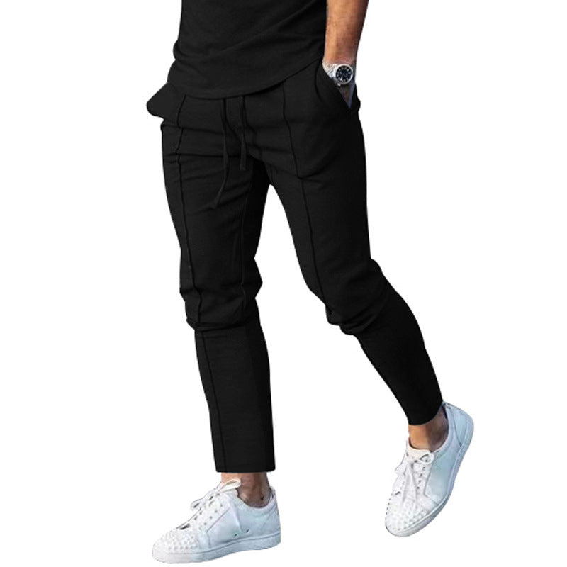 Herren nan Slim Tapered Jogginghose mit dekorativen Steppnähten, elastischem Tunnelzug und schmalem Knöchelabschluss Drune