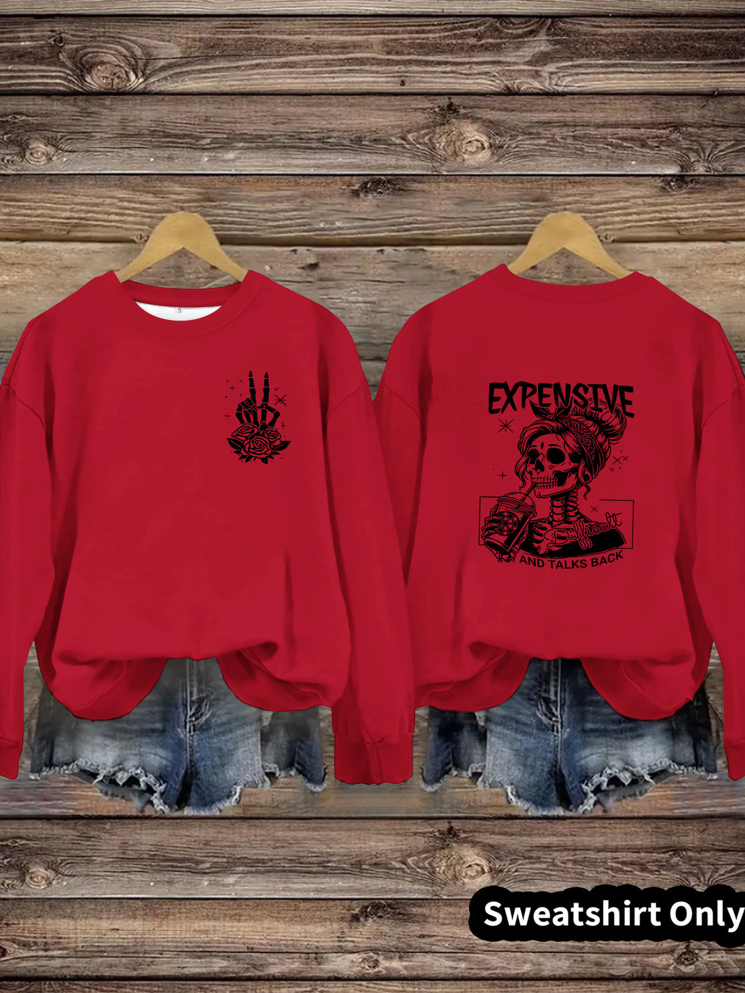 Damen Sweatshirt mit kreativem Motiv und lässigem Schnitt Drune