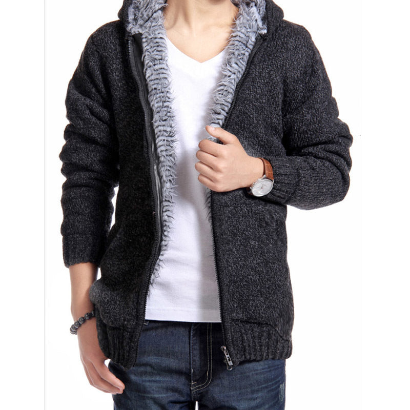 Herren kuschelige Strickjacke mit hochwertigem Innenfutter Drune