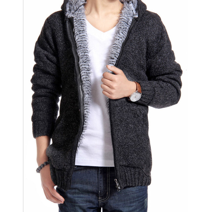 Herren kuschelige Strickjacke mit hochwertigem Innenfutter Drune