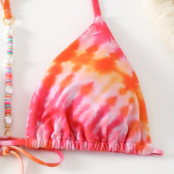 Damen Triangel-Bikini mit modischem Bindeband-Design Drune