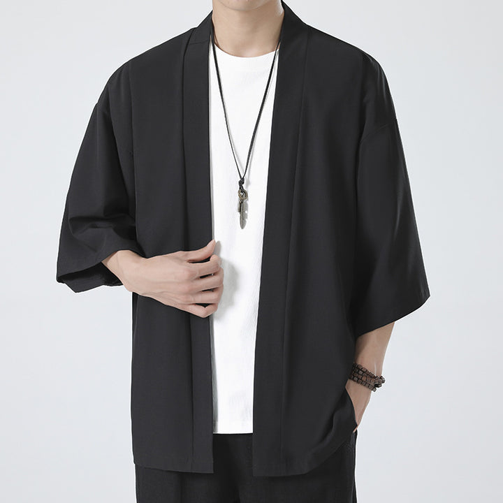 Herren nan kimonoartige Kurzarmjacke im Oversize-Schnitt Drune