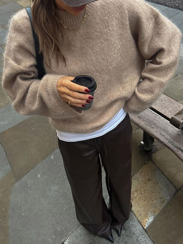 Damen Oversized Strickpullover aus weichem Cashmere-Mix Drune