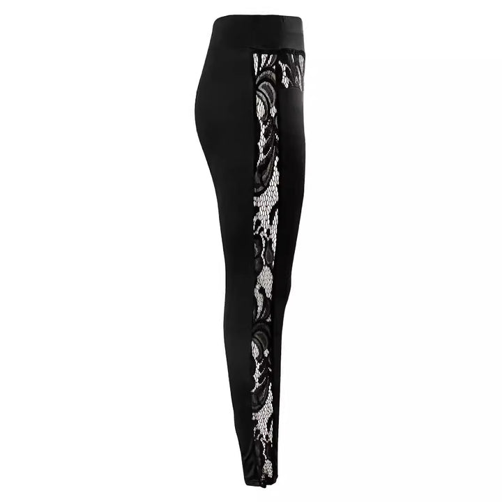 Damen sportliche Leggings mit verführerischem Spitzen-Detail Drune