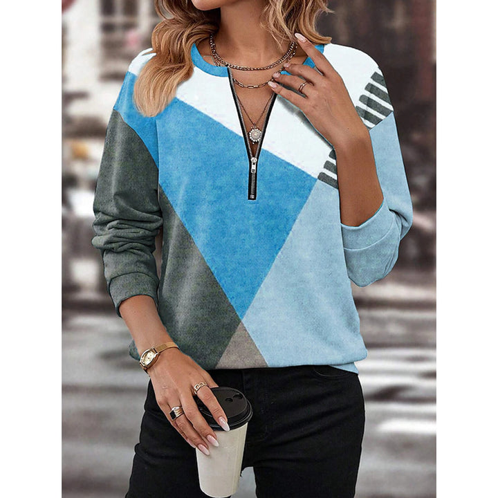 Damen Sportlicher Pullover mit Reißverschluss Drune