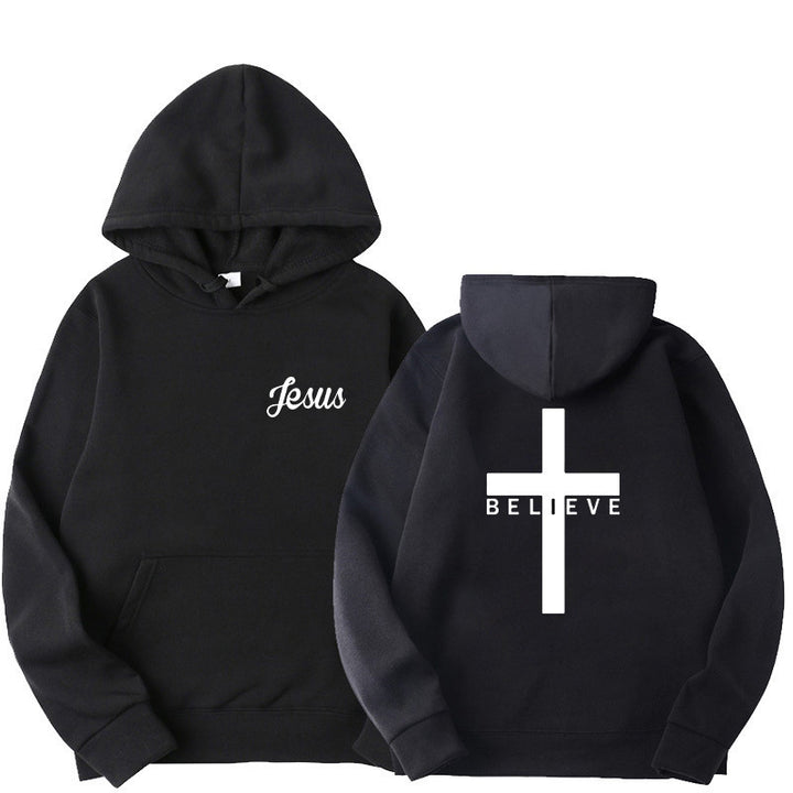 Damen Kapuzenpullover mit motivierendem Glaubensdesign und bequemer Passform Drune
