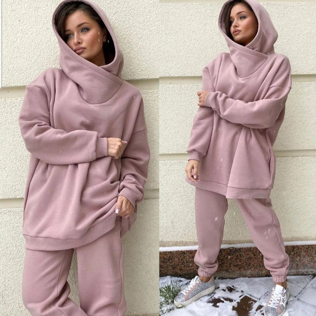 Damen Oversized Hoodie- und Jogginghose Set Drune