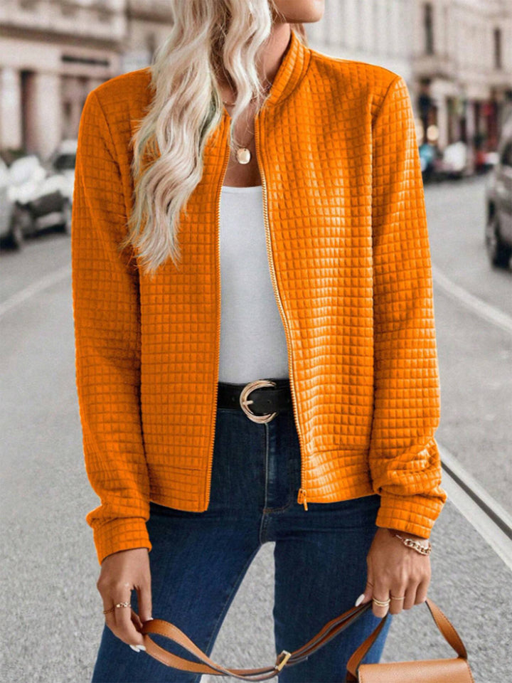 Damen leichte Steppjacke mit hohem Kragen und durchgehendem Reißverschluss Drune