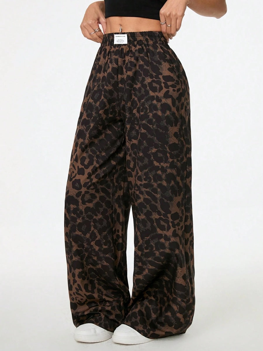 Damen Palazzo-Hose mit schickem Leopardenmuster Drune