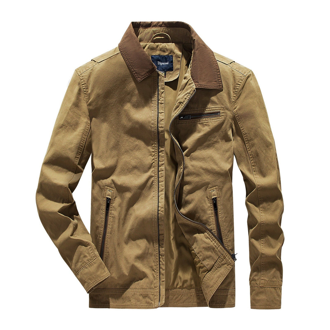 Herren modische Übergangsjacke mit auffälligem Kragen Drune