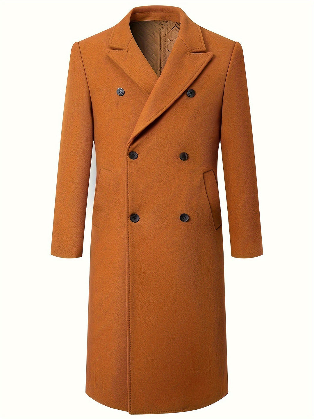 Herren eleganter Doppelt verschlussschnitt Mantel mit traditionellen Kragen Drune