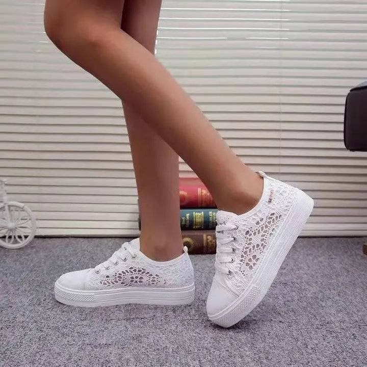 Drune | Sneakers für Damen aus Spitze mit Plattform – Eleganter und Atmungsaktiver Stil